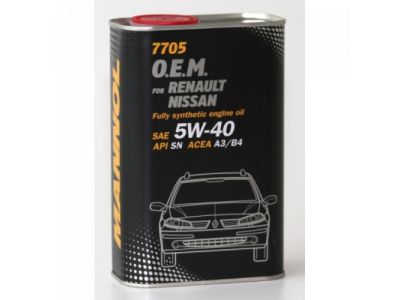 MANNOL 7705 O.E.M. 5W-40 for Renault Nissan 1L metal от MANNOL MANNOL 7705 O.E.M. 5W-40 for Renault Nissan 1L metal