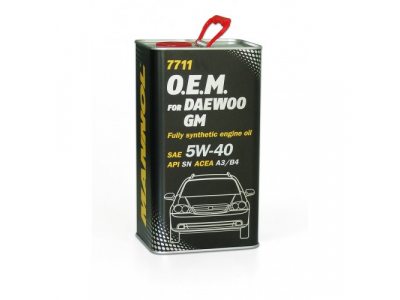 MANNOL 7711 O.E.M. 5W-40 for Daewoo GM 4L metal от MANNOL MANNOL 7711 O.E.M. 5W-40 for Daewoo GM 4L metal