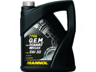 MANNOL 7706 O.E.M. 5W-30 for Renault Nissan 5L от MANNOL MANNOL 7706 O.E.M. 5W-30 for Renault Nissan 5L