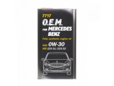 MANNOL 7717 O.E.M. for Mercedes Benz 0W-30 (1л.) metal от MANNOL MANNOL 7717 O.E.M. for Mercedes Benz 0W-30 (1л.) metal