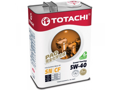 Масло моторное TOTACHI Grand Touring SN Синтетика 5W40 4л