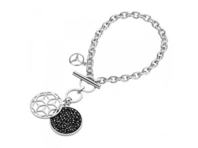 Женский браслет Mercedes Women's Bracelet Seoul, Silver / Black, артикул B66953118