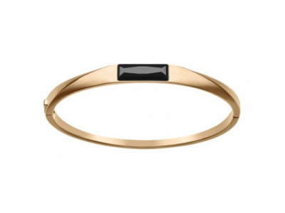 Женский браслет Mercedes Bracelet L, Crystal, Swarovski, pink gold colours / black
