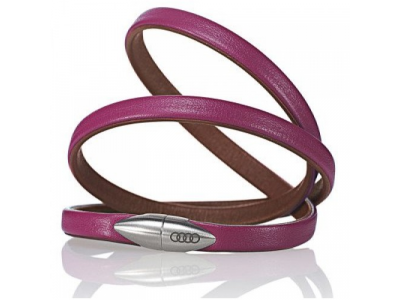 Двухцветный женский кожаный браслет Audi Women’s leather bracelet, two-tone, артикул 3291100900