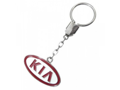 Металлический брелок Kia Logo Metall Keyring, Red-Silver, артикул R8480AC503K
