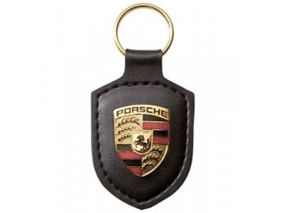 Брелок для ключей с гербом Porsche Crest Keyring, Black, артикул WAP0500900E от VAG Брелок для ключей с гербом Porsche Crest Keyring, Black, артикул WAP0500900E