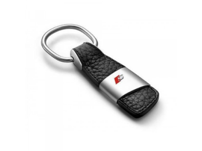 Брелок Audi S-model Key ring leather, артикул 3181400210