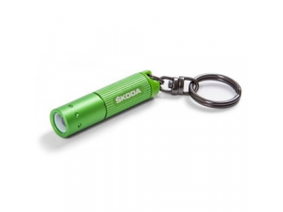 Брелок-фонарик Skoda Keyring - LED Lamp, Green, артикул 000087640F от VAG Брелок-фонарик Skoda Keyring - LED Lamp, Green, артикул 000087640F