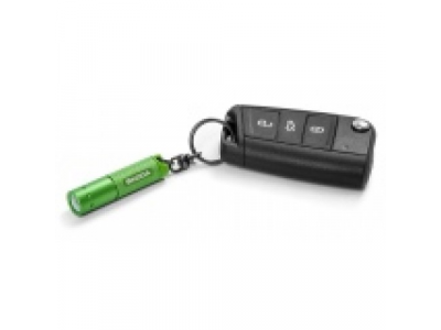 Брелок-фонарик Skoda Keyring - LED Lamp, Green, артикул 000087640F от VAG Брелок-фонарик Skoda Keyring - LED Lamp, Green, артикул 000087640F