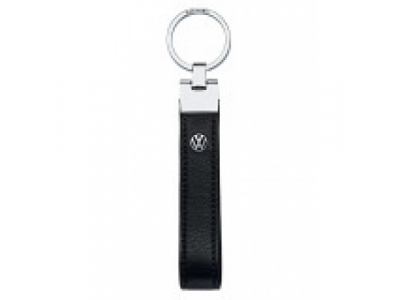 Брелок Volkswagen Metall Key Chain Leather Black