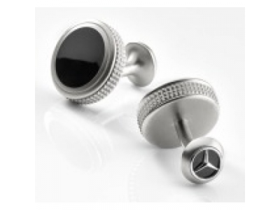 Запонки Mercedes-Benz Cufflinks, Silver / Black, артикул B66953090