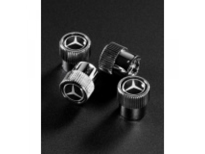 Колпачки для ниппелей Mercedes-Benz Dust Caps Black, артикул B66472002