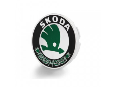 Крышка ступицы легкосплавного диска Skoda Hub cover with SKODA logo, артикул 6U0601151LMHB