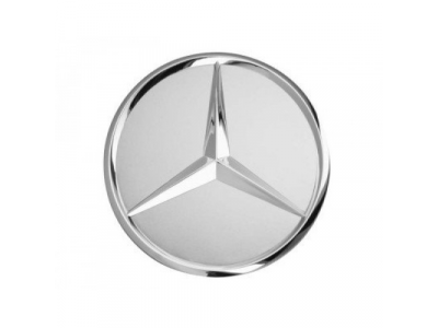Колпачок ступицы колеса Mercedes, серебристый, без хромирования по диаметру, артикул B66470203