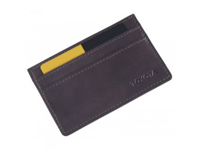 Кожаный футляр для кредитных карт Toyota Leather Credit Card Case, Weekend, Grey, артикул TMSUV01CRD