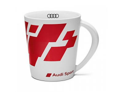 Фарфоровая кружка Audi Sport Porcelain Mug, White/Red, артикул 3291600400