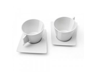 Набор из двух чашек для капучино Skoda Cappuccino set 2 pieces, White, артикул 000069601BB
