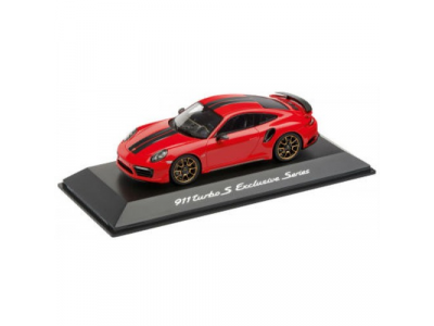Модель автомобиля Porsche 911 Turbo S, Exclusive Series, Guards Red, 1:43