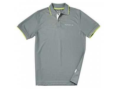 Мужское поло Porsche Men’s Polo Shirt Sport, Grey-Green, артикул WAP54200S0G