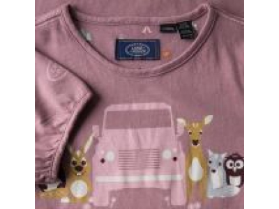 Футболка для девочек Land Rover Girls Graphic T-shirt, Duski Pink от Land Rover Футболка для девочек Land Rover Girls Graphic T-shirt, Duski Pink