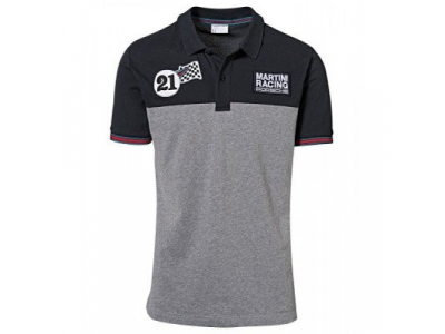 Мужское поло Porsche Men’s Polo Shirt, Martini Racing Collection, Blue/Melange от VAG Мужское поло Porsche Men’s Polo Shirt, Martini Racing Collection, Blue/Melange