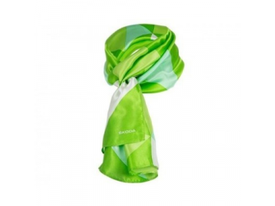 Женский шелковый платок Skoda Womans Scarf, Green 2917