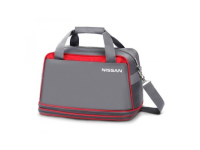 Сумка дорожная раскладывающаяся Nissan Travel Bag, Grey-Red, артикул 999C161BXX