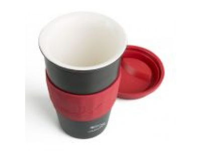 Керамическая термокружка Jaguar Travel Ceramic Mug, Red/Black