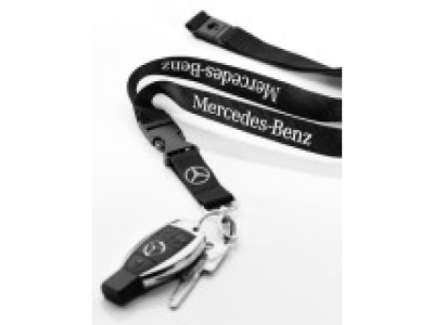 Шнурок с карабином для ключей Mercedes-Benz Classic Star Lanyard, Black 2017