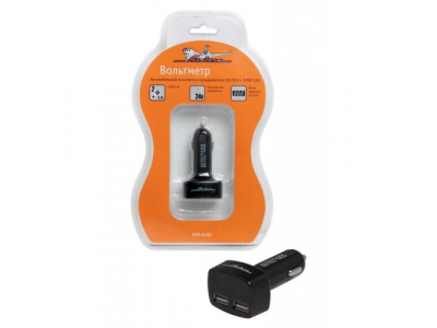 Вольтметр в прикуриватель 12-24В + 2USB 3,1A AIRLINE от Airline Вольтметр в прикуриватель 12-24В + 2USB 3,1A AIRLINE