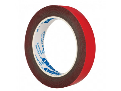 Лента клейкая двухсторонняя красная Премиум (6 мм х 5 м)