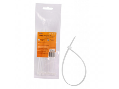 Стяжки (хомуты) кабельные 3,6*150 мм, пластиковые, белые, 10 шт. AIRLINE