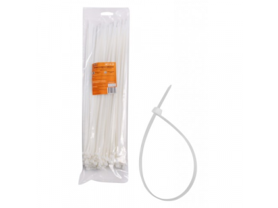 Стяжки (хомуты) кабельные 4,8*350 мм, пластиковые, белые, 100 шт. AIRLINE от Airline Стяжки (хомуты) кабельные 4,8*350 мм, пластиковые, белые, 100 шт. AIRLINE