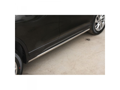 Пороги труба 75x42 овальные, Nissan X-Trail 2015- от SOUZ96 Пороги труба 75x42 овальные, Nissan X-Trail 2015-