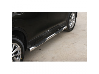 Пороги с проступями d76, Nissan X-Trail 2015- от SOUZ96 Пороги с проступями d76, Nissan X-Trail 2015-