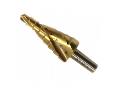 Сверло по мет. ступ. 20-34мм*8ступ. титан бокс профи Атака от АТАКА Сверло по мет. ступ. 20-34мм*8ступ. титан бокс профи Атака