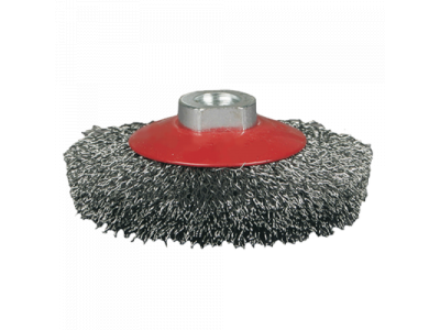 Щётка №024; 211514320 d-115 М14 вогнутая, гофрир.латун.